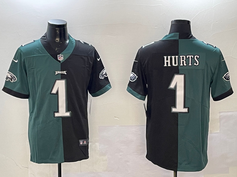 Men Philadelphia Eagles #11 Hurts black 2025 Nike NFL jersey style 03